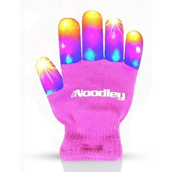 The Noodley LED Gloves for Kids Light Up Toy Costume Accessory for Children, Teens, Boys & Girls
