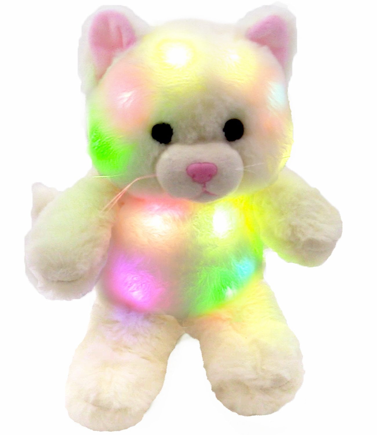 The Noodley LED Light up Plush Toy 12 in Kitty Cat Stuffed Animal Night