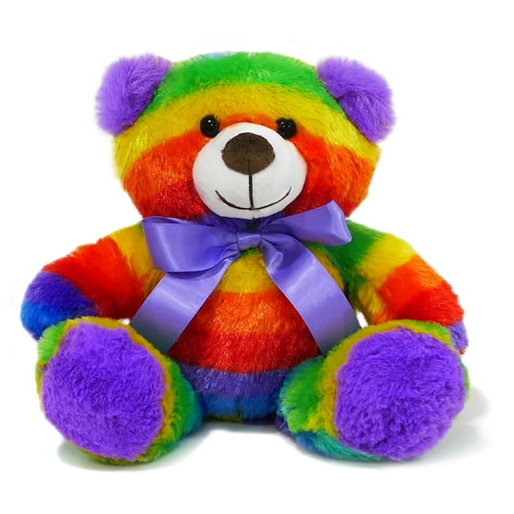 The Noodley Rainbow Teddy Bear Stuffed Animal Plush Toys 12 inch