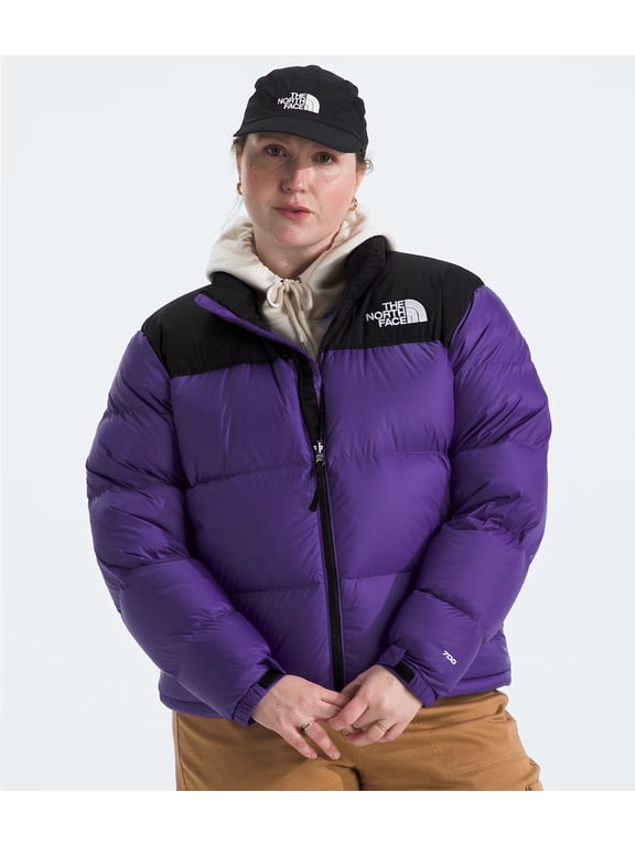 1996 Retro Nuptse Puffer Jacket NF0A7QLWSI2 Women's Purple APP491 (Purple,1X)