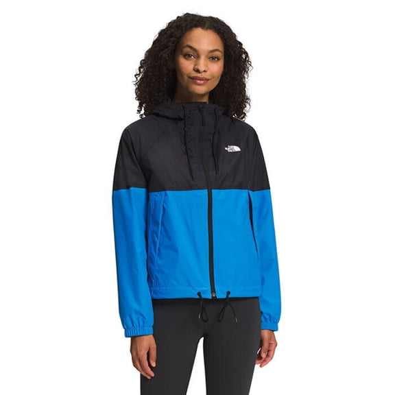 The North Face Antora NF0A7QF1 Women's Blue Black Long Sleeve Rain Jacket SGN134 (Regular,M)