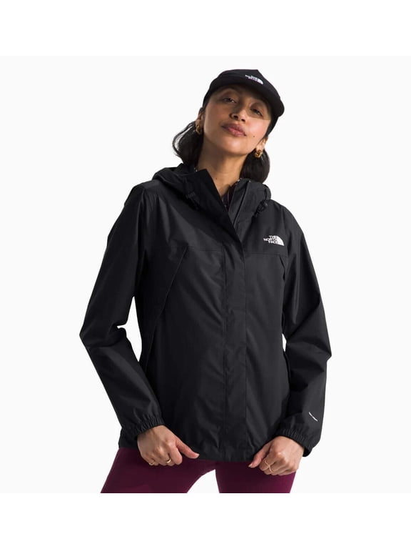Antora Rain Jacket Women's Large Black Waterproof Hooded APP2819