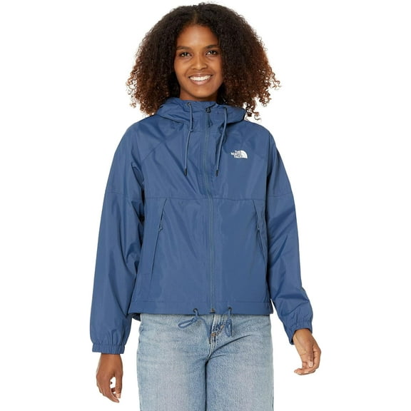 The North Face Antora Rain Jacket Women's Shady Blue Full Zip Hooded, Large