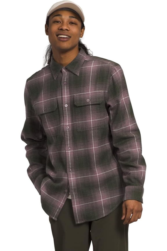 Arroyo NF0A4QPJOZ5 Flannel Shirt Men's Fawn Gray Button Up CLO360 (Regular,S)