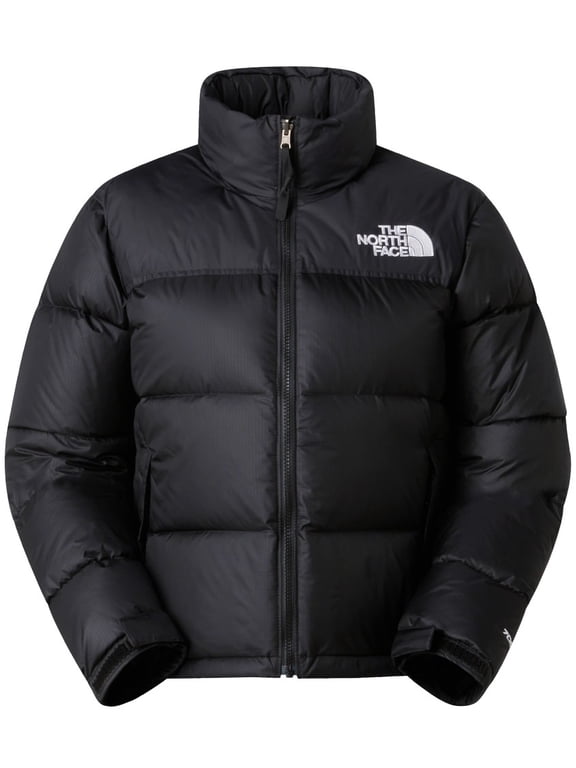 Black Retro Nuptse Cropped Puffer Duvet (Women's)