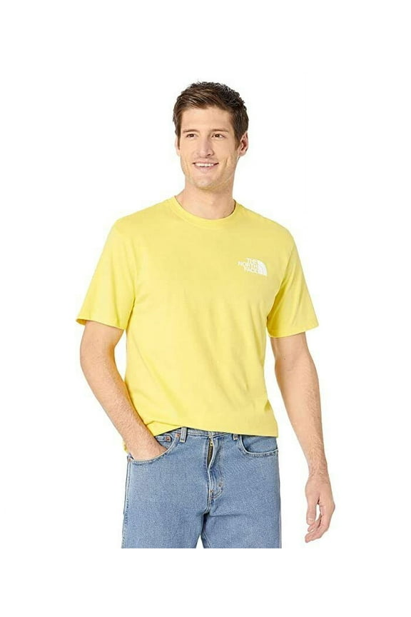 Box NSE NF0A476386Q1 Mens Yellow Black Short Sleeve T-Shirt TS184 (Regular,S)