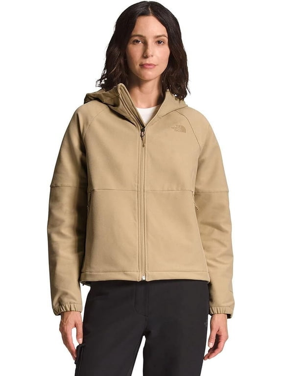Camden NF0A7UKL Women's Khaki Soft Shell Full Zip Hoodie SGN169 (Regular,L)