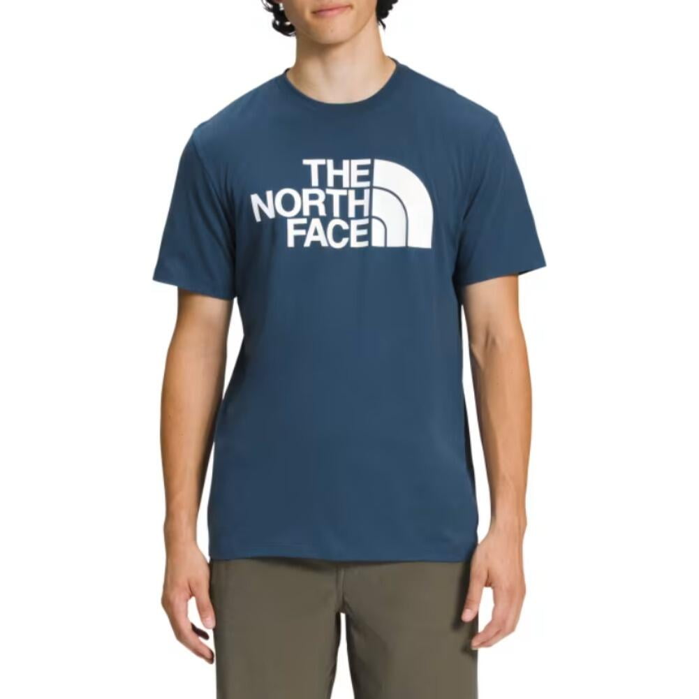 The North Face Men's T-Shirt Short Sleeve Half Dome Logo Regular Fit Tee,  White Black, L