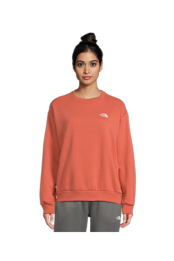 Evolution Embroidered Oversized Crew Sweatshirt, Women's, Mars Dust, Medium, Cotton Blend