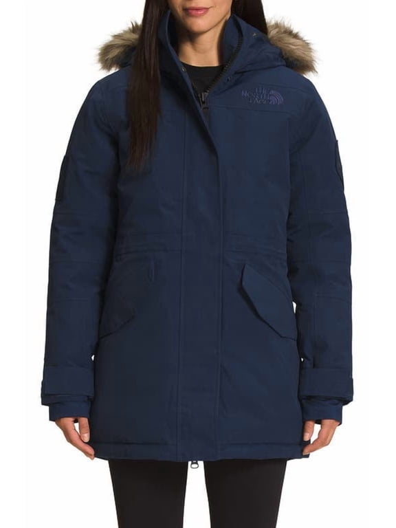 Expedition McMurdo 700 Fill Power Down Parka with Faux Fur Trim in Summit Navy