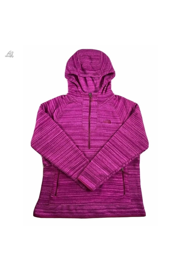 Jacket Crescent Sunshine 1/4 Zip Fleece Hooded Pullover Pink New