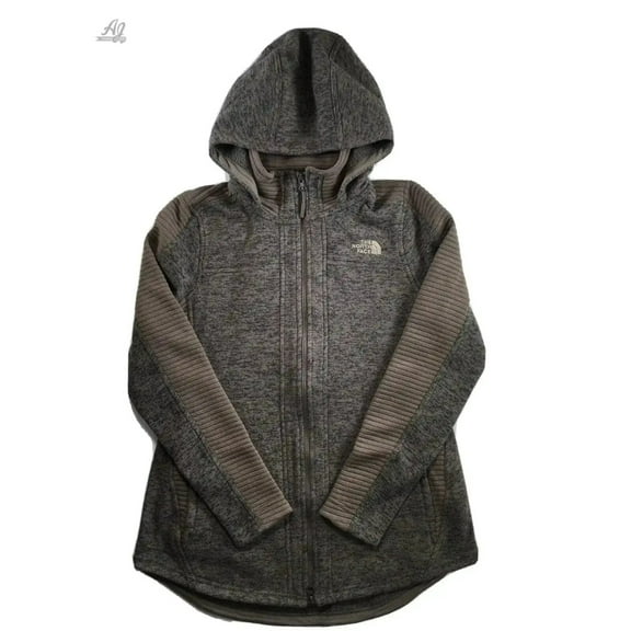 The North Face Jacket Indi Full Zip Hoodie Coat Fleece Brown Heather Women's