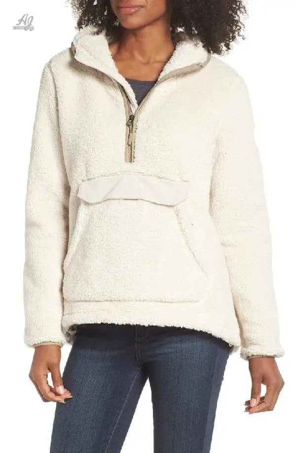 The North Face Jacket Womens Campshire Sherpa Fleece 1/4 Zip Pullover Hoodie  - Walmart.com