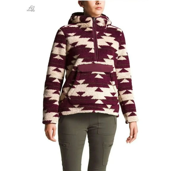 The North Face Jacket Womens Campshire Sherpa Fleece 1/4 Zip Pullover Hoodie
