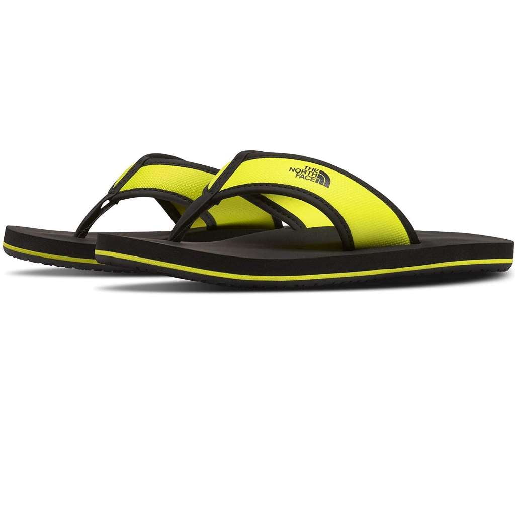 The North Face Kids Base Camp Flip-Flop TNF Black/Sulphur Spring Green Size 12
