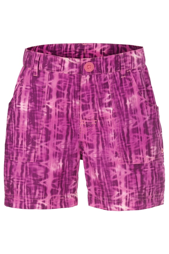 Kids Girls' Argali Hike/Water Shorts (Little Big Kids), Cha Pink Reeds Print, L (14/16 X One Size