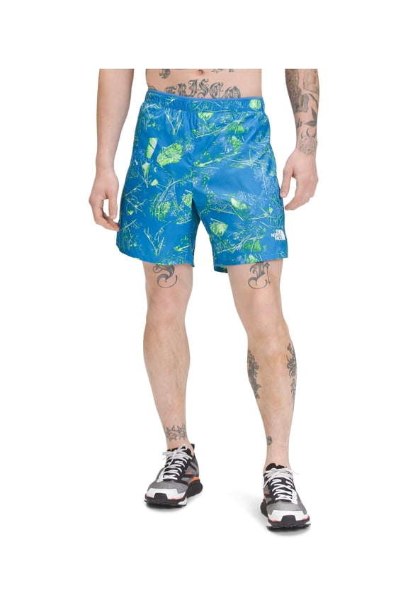 Limitless Run Shorts Super Sonic Blue Valley Floor Print Large