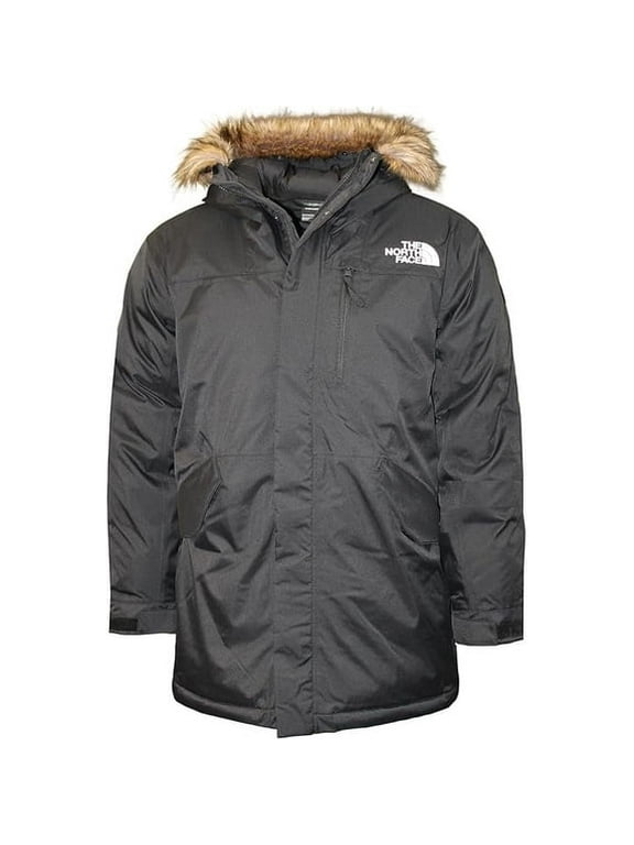 Men's Bedford Down Parka Insulated Winter Jacket With Faux Fur Trim, XX-Large, Black