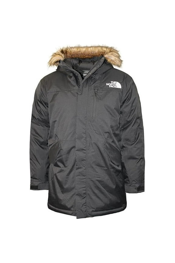 Men's Bedford Down Parka Insulated Winter Jacket With Faux Fur Trim, XX-Large, Black