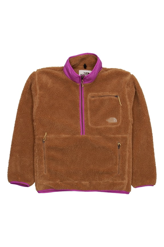 Men's Extreme Pile Solid Fleece Jacket Brown XL