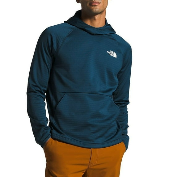 The North Face Men's Hoodie Echo Rock Long Sleeve Pullover Hooded Sweatshirt, Blue Wing Teal, XL