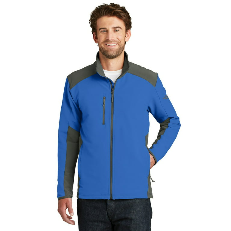The North Face Men's Jacket Stretch Tech Softshell Long Sleeve Full Zip  Coat, Blue Grey, XL
