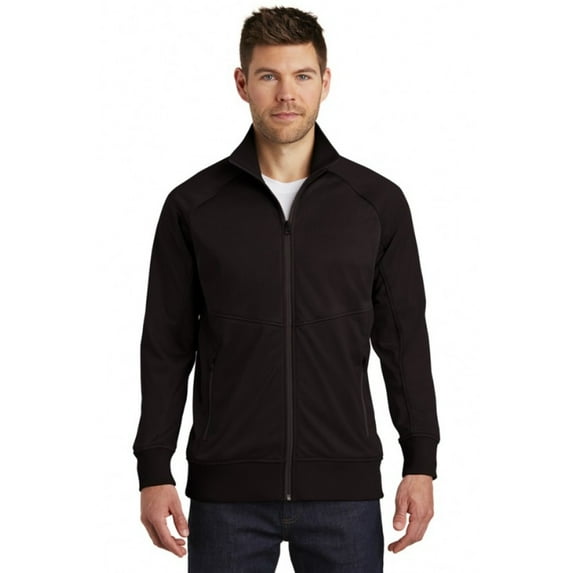 The North Face Men's Jacket Tech Full-Zip Fleece Long Sleeve Cadet Collar Coat, Black, 2XL