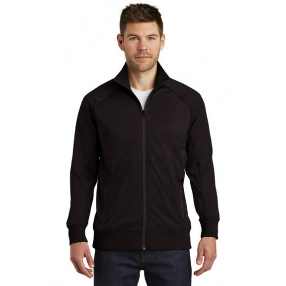 The North Face Men's Jacket Tech Full-Zip Fleece Long Sleeve Cadet Collar Coat, Black, L