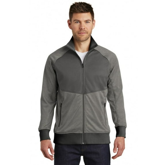 The North Face Men's Jacket Tech Full-Zip Fleece Long Sleeve Cadet Collar Coat, Grey Grey, 2XL