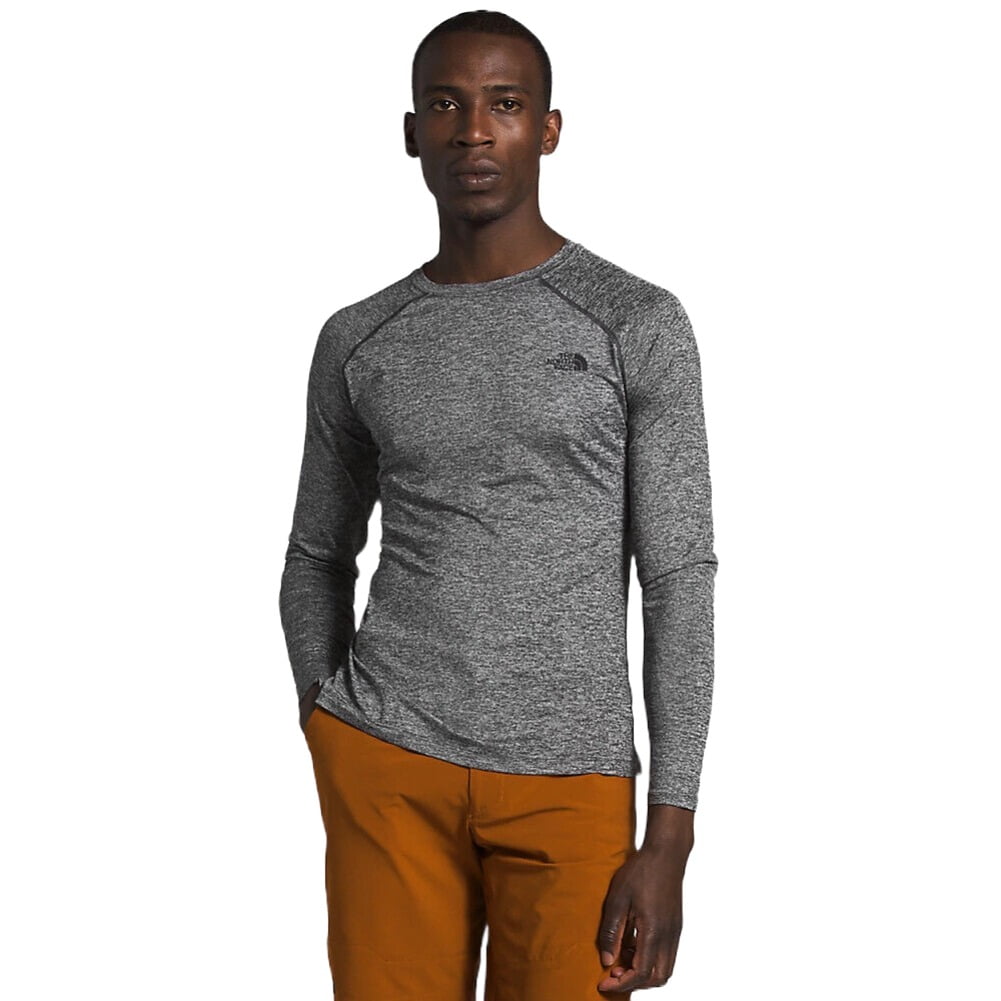 The North Face Men's Long Sleeve Shirt Hyperlayer FlashDry Athletic T-Shirt,  Grey Heather, XXL 