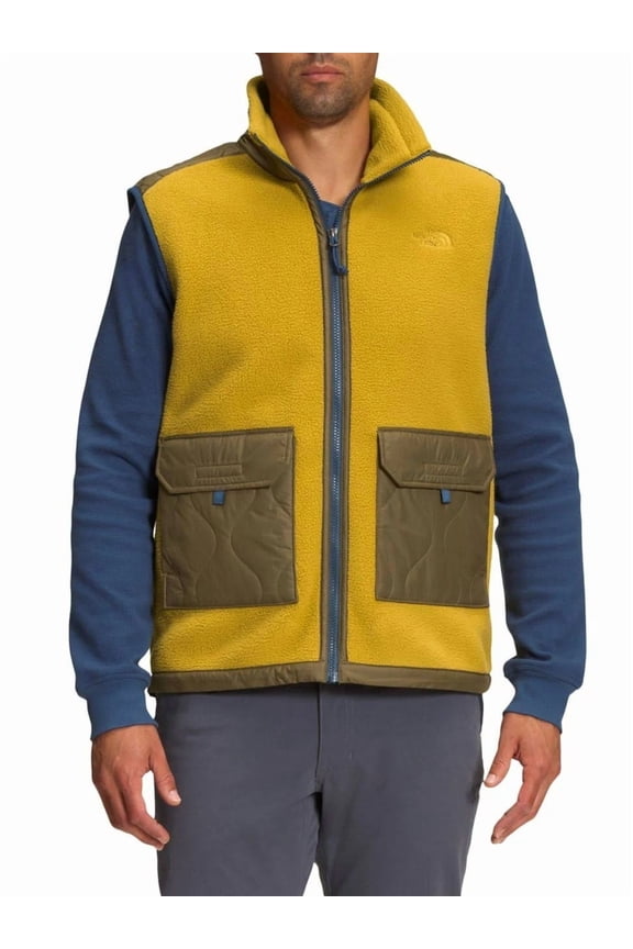Men's Royal Arch Full Zip Fleece Vest Gold-Olive-Blue-XL