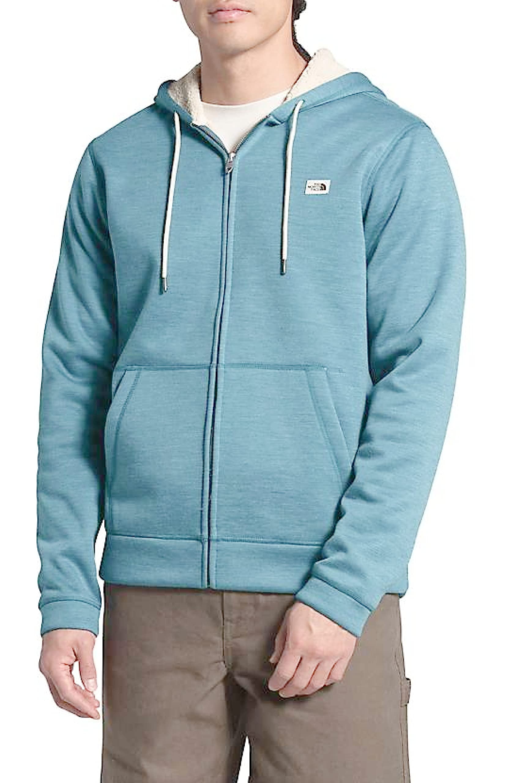 The North Face Men s Sherpa Patrol Full Zip Hoodie Sherpa Fully Lined Warm Jacket Size Medium Walmart