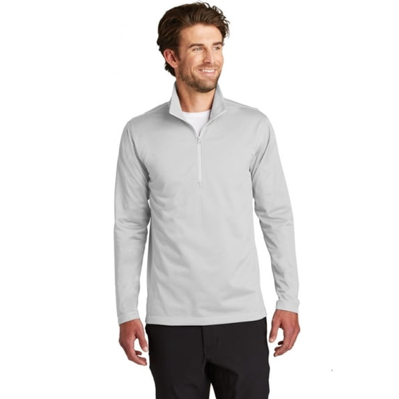 The North Face Men's Sweatshirt Long Sleeve Tech 1/4 Zip Fleece Outerwear Top, Light Grey, L