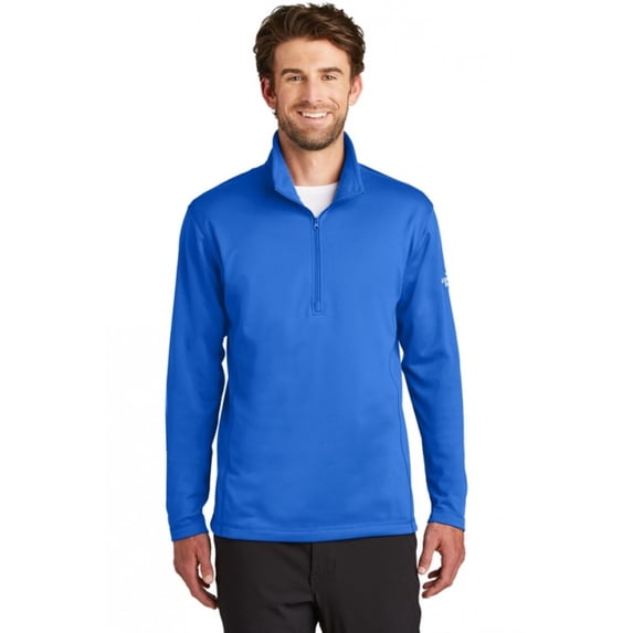 The North Face Men's Sweatshirt Long Sleeve Tech 1/4 Zip Fleece Outerwear Top, Monster Blue, 2XL