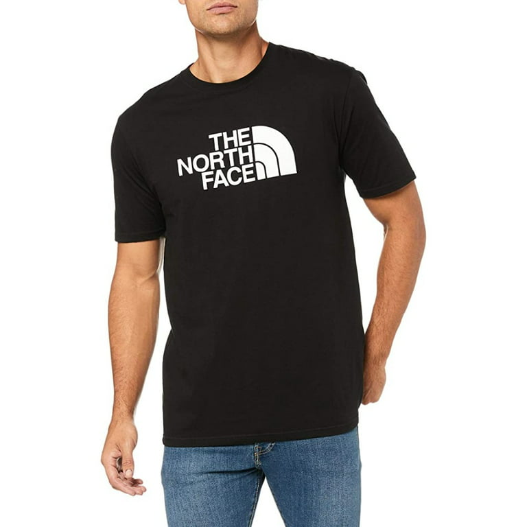 The North Face Men's T-Shirt Short Sleeve Half Dome Logo Regular Fit Tee,  Black White, M