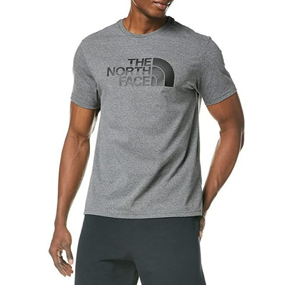The North Face Men's T-Shirt Short Sleeve Half Dome Logo Regular Fit Tee, Grey Black, S