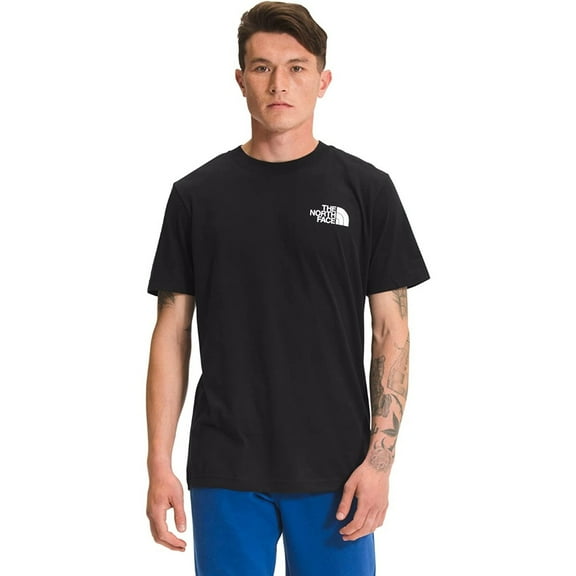 The North Face Men's T-Shirt Short Sleeve Half Dome Small Logo Regular Fit Tee, Black White, S