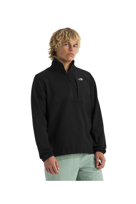 Men's TNF Performance Fleece Quarter Zip Jacket, Lightweight, TNF Black, Medium, NF0A8CVR
