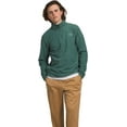 thumbnail image 1 of The North Face Men's Textured Cap Rock Quarter Zip Pullover | Fleece Jacket, Fold Over Collar & Embroidered Logo, Dark Sage Heather, Small, 1 of 2