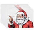 thumbnail image 1 of Christmas Placemat for Dining Table Home Coffee Table Deco Santa Claus Fade-Resistant Entrance Mats 6PCS 17.7x13 Inches Non-Slip Heat-Resistant Durable Entryway Doormats, 1 of 5