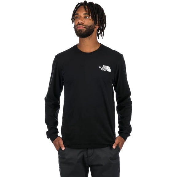 The North Face Mens Long Sleeve Throwback Tshirt Black XXL