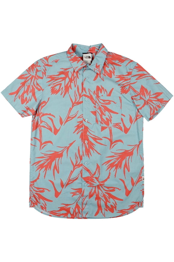 Mens Printed Collar Button-Down Shirt