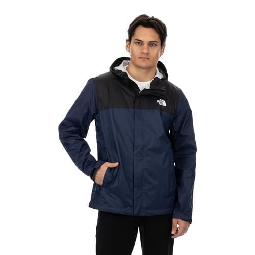 The North Face Mens Venture 2 Waterproof Hooded Rain Jacket, Summit Navy, Medium