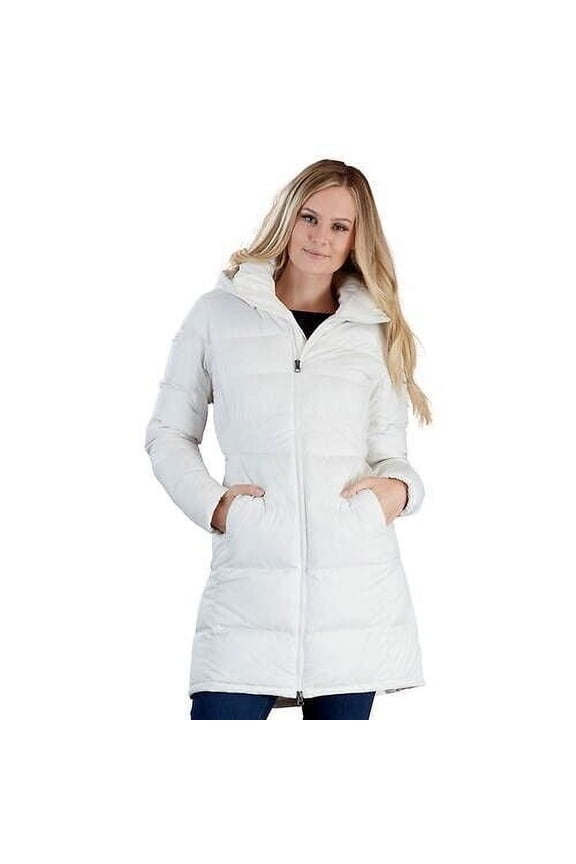 Metropolis Water Repellent 550 Down Hooded Parka White XL NWT