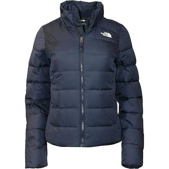 The North Face NF0A55XB8K2 Women's Navy Long Sleeve Puffer Jacket Size XS DTF458