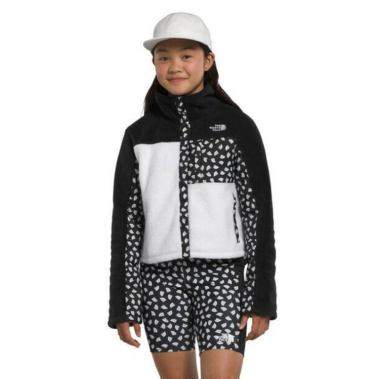 The North Face NF0A82TEFN Mashup Jacket Girls Black Logo Print Secure zip SGN787 White XL 14 16 Walmart