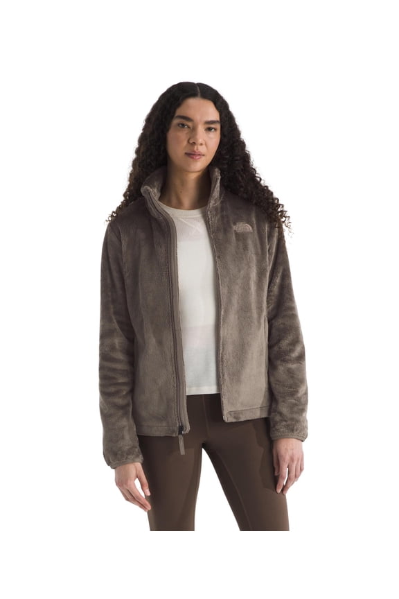 Osito Full Zip Women's Fleece Jacket, Soft Lightweight Recycled Polyester, Mocha Brown, Medium, NF0A7UQJ