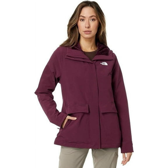 The North Face Women's Shelbe Raschel Full Zip Hoodie, Boysenberry, XXL