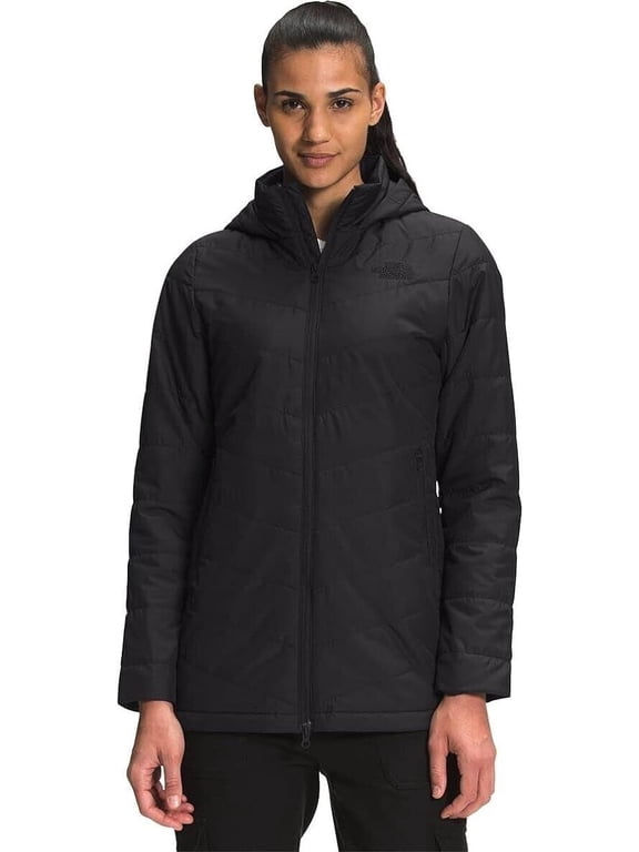 Tamburello NF0A5GDXJK3 Women's Black Pull Zip Parka Jacket DTF844 (Regular,XS)