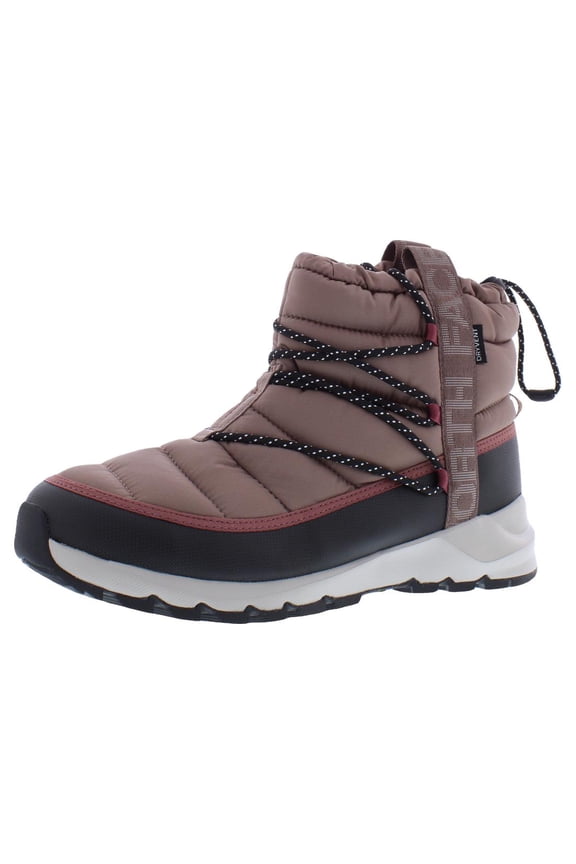 Thermoball Lace Up Waterproof Boot Womens Shoes Size 11, Color: Deep Taupe/Tnf Black